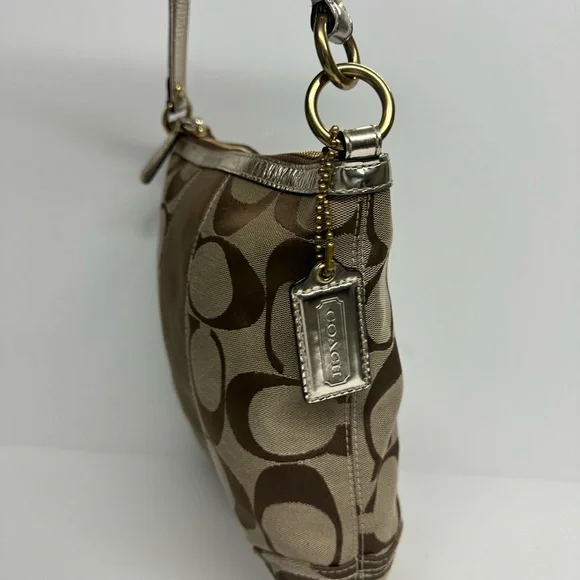 Coach Vintage Signature Metallic Gold Hobo Bag - Picture 5 of 7